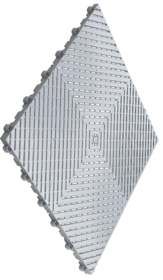 Ribtrax Smooth Tiles - 6 tiles/10.32 sf Pearl Silver