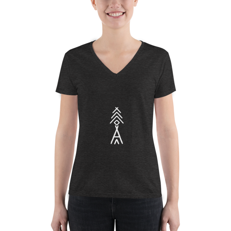 Women&#39;s Fashion Deep V-neck Tee