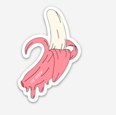 Pink Banana Sticker