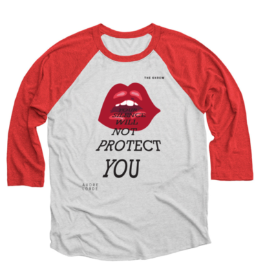 Red and Heather White #SpeakOut Campaign 3/4 Baseball Tee