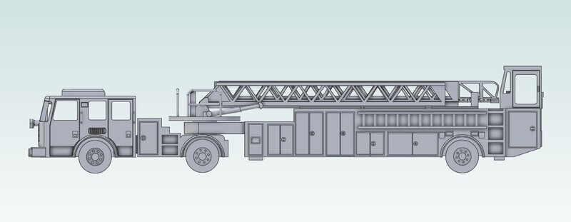 1042 Tiller Fire Truck