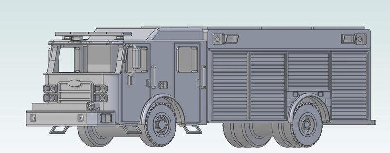 1059 N Scale Pierce Squad Truck