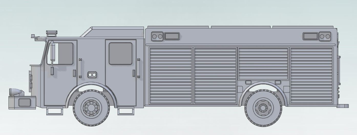 P1004 N Scale Pierce Squad Truck