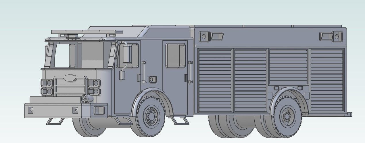 P1004 N Scale Pierce Squad Truck