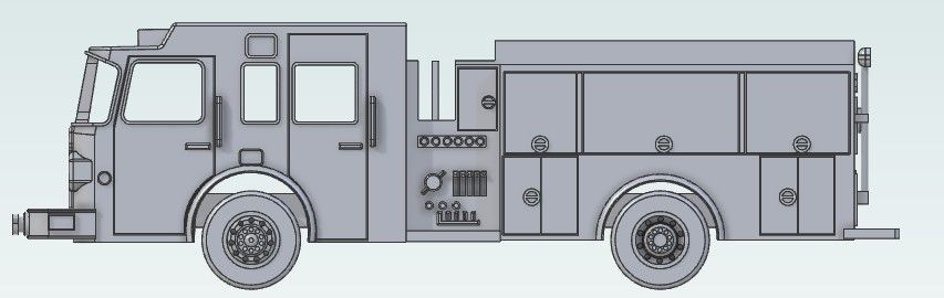 P1002 N Scale Spartan Pumper