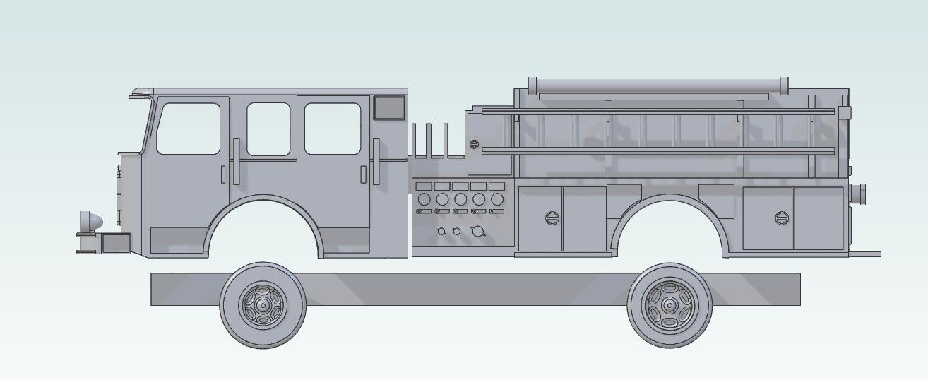 P1009 N Scale Pierce Pumper