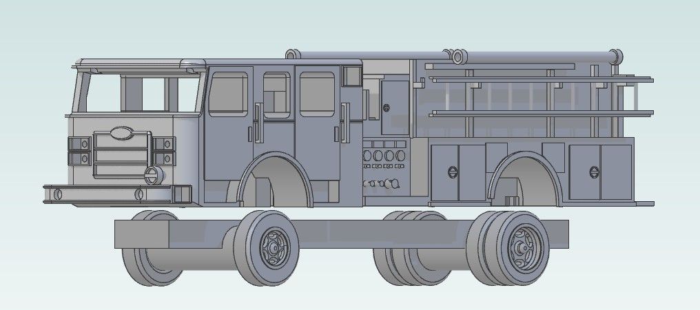 P1009 N Scale Pierce Pumper