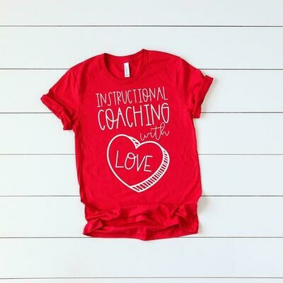 Instructional Coaching with Love Tee - Red