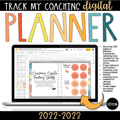 Instructional Coaching Planner 2022-2023 | Digital