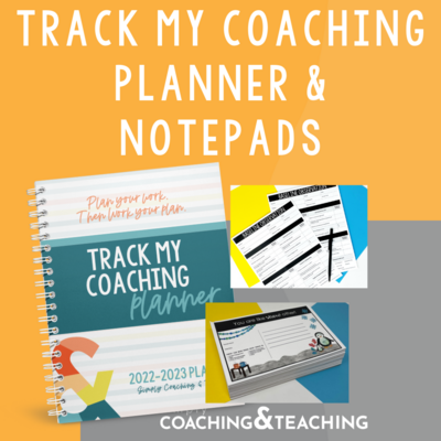 Track My Coaching Planner and Notepads