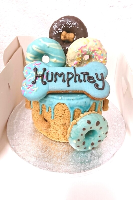 Dognut Birthday Cake Blue