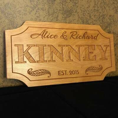 Family Name - Customized Hardwood Sign