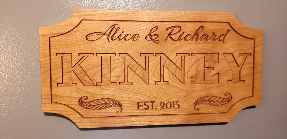 Family Name - Customized Hardwood Sign