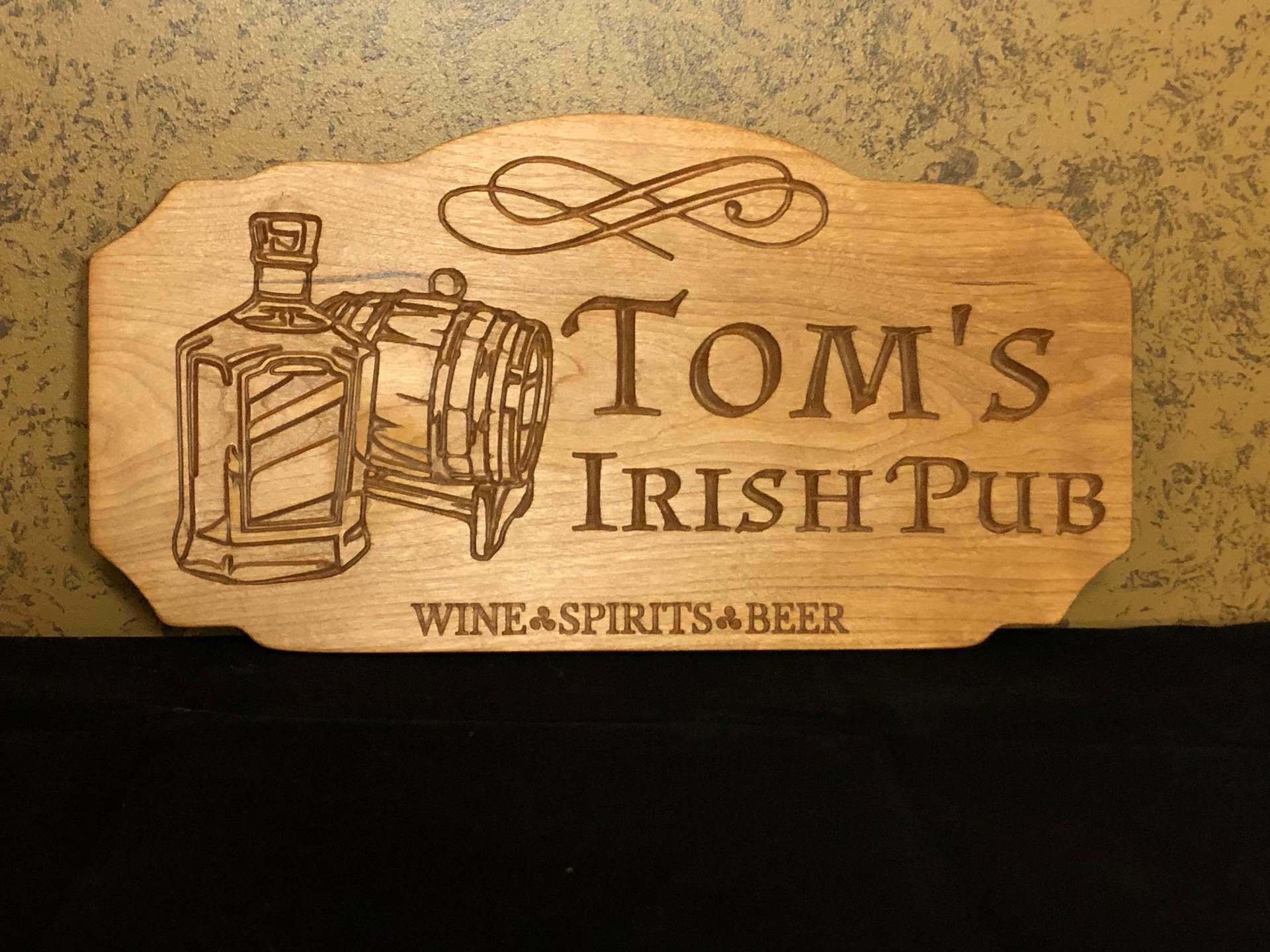 Personalized Irish Pub Hardwood Sign