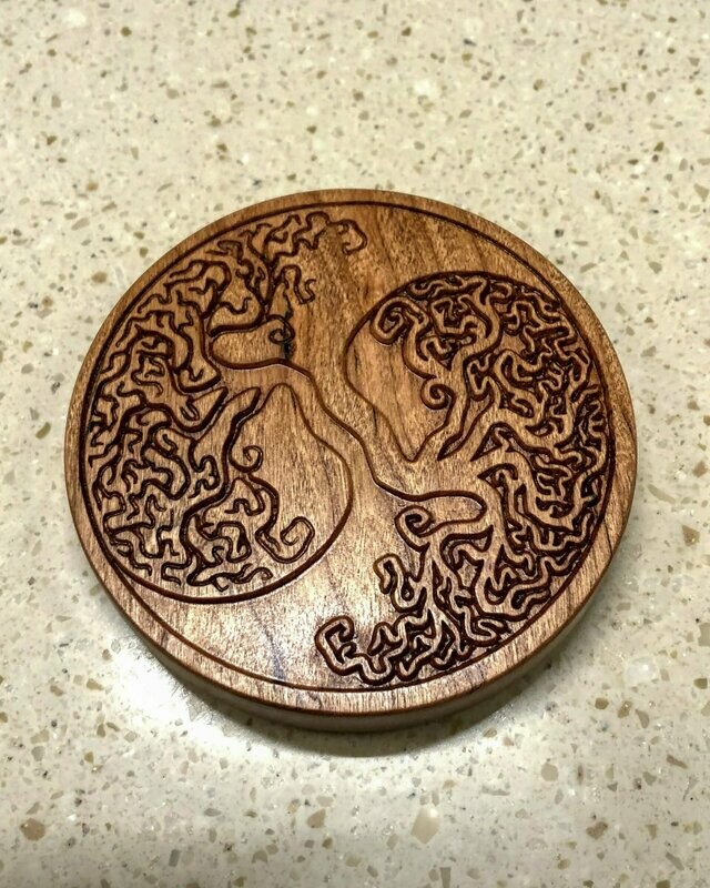 Carved Celtic Tree Hardwood Coaster