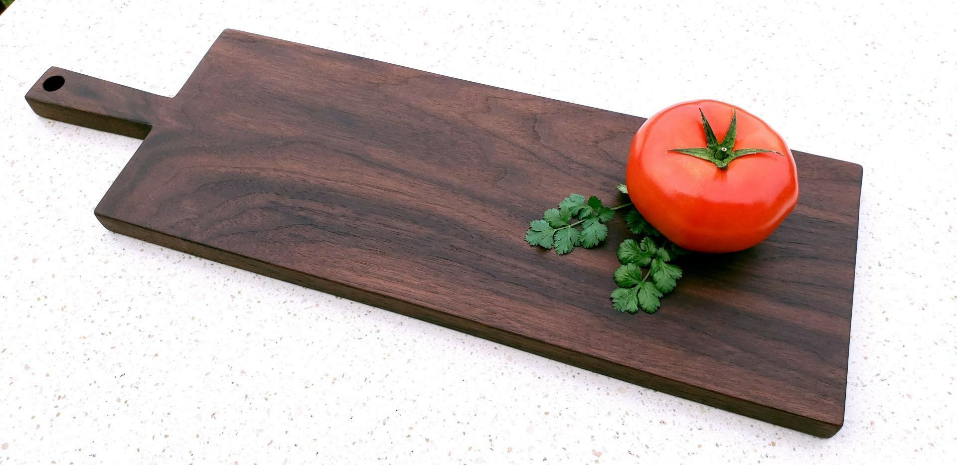 Walnut Serving Tray with Handle - 7