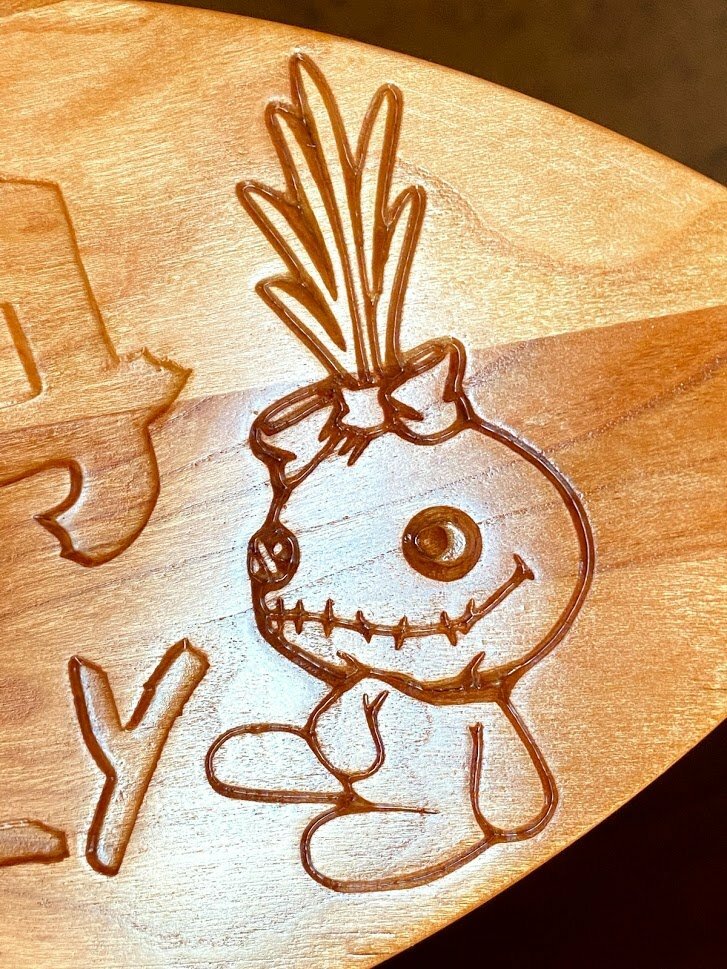 Ohana Means Family Hardwood Carved Sign