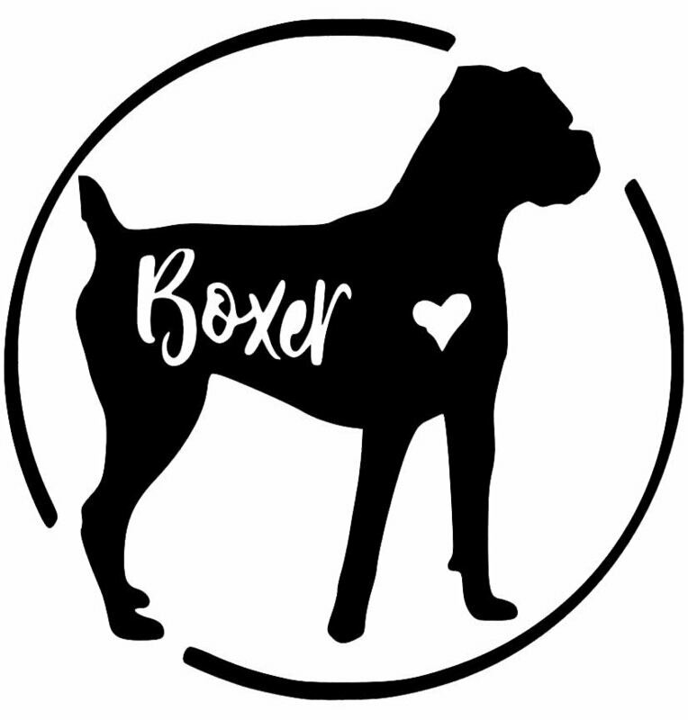 Boxer Heart Decal