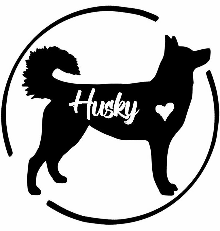 Husky dog Heart Decal