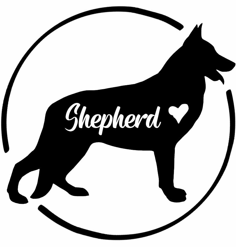 German Shepherd Heart Decal