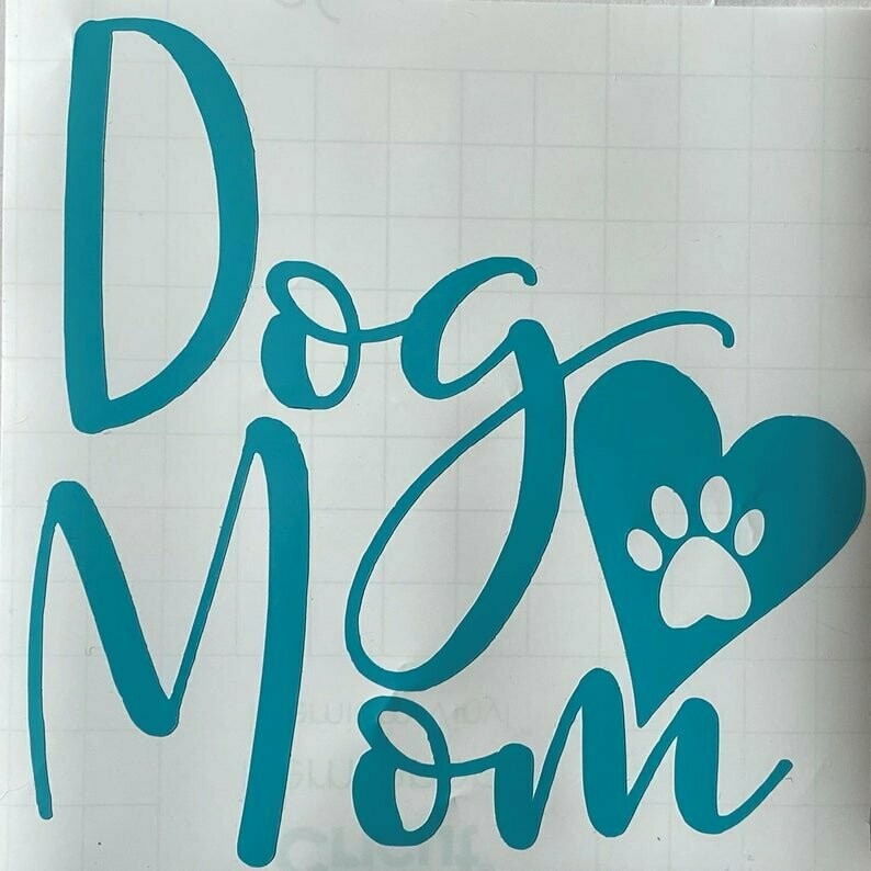 Dog Mom Heart/Paw Decal