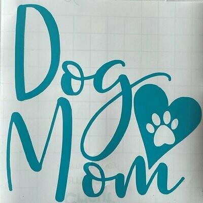 Dog Mom Heart/Paw Decal