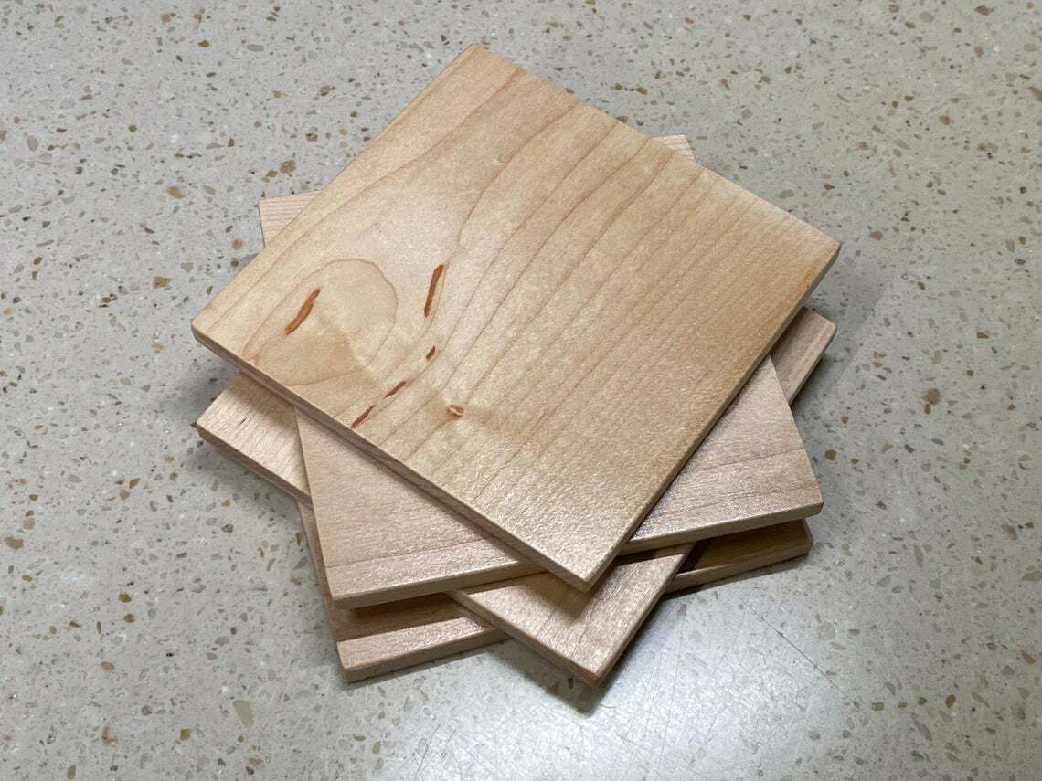 Maple Wood Coasters - Set of 4