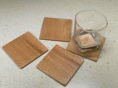 Oak Wood Coasters - Set of 4