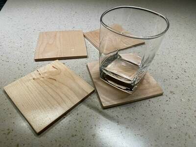 Maple Wood Coasters - Set of 4