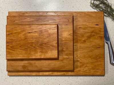 3/4" Cherry Wood Cutting Board Set