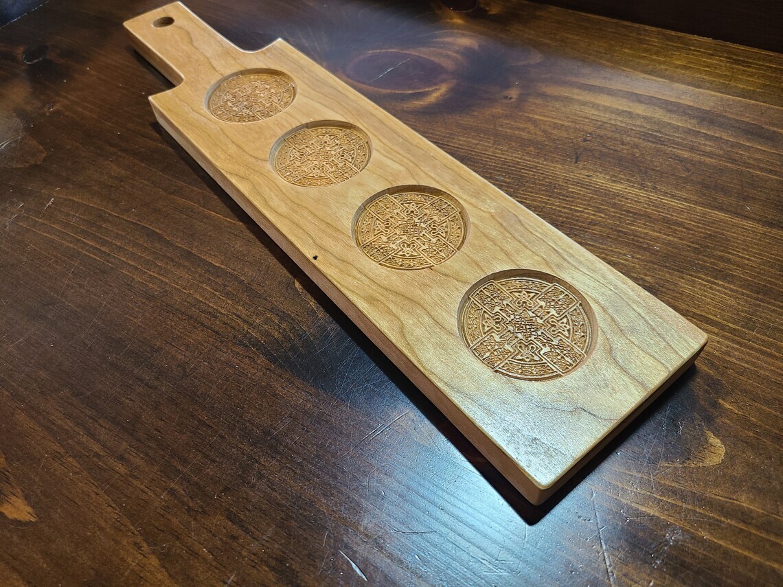 Celtic Cross Beer Flight Tray 2pc Set