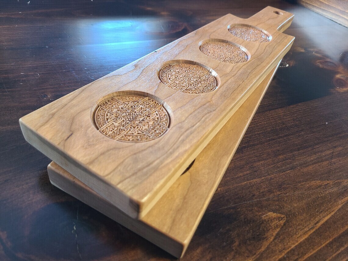 Celtic Cross Beer Flight Tray 2pc Set