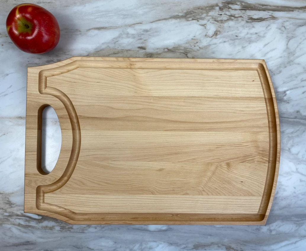 Large Maple Cutting Board (16x10) with Juice Groove - Forest Decor