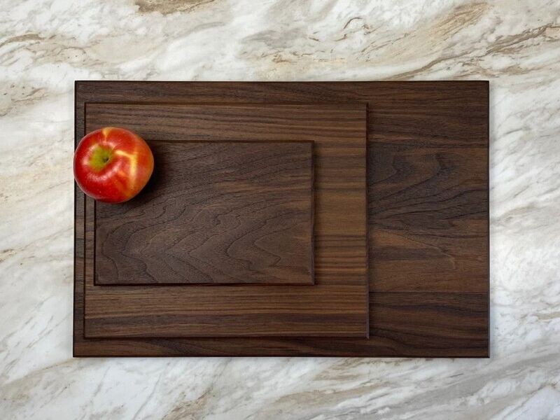 3/4" Walnut Wood Cutting Board Set