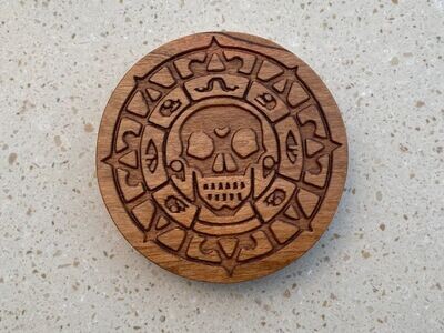 Pirate Coin Hardwood Coasters