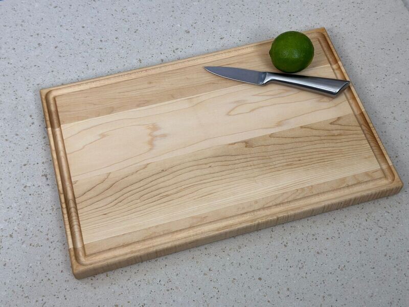 11" x 17" x 3/4" Maple Cutting Board with Groove