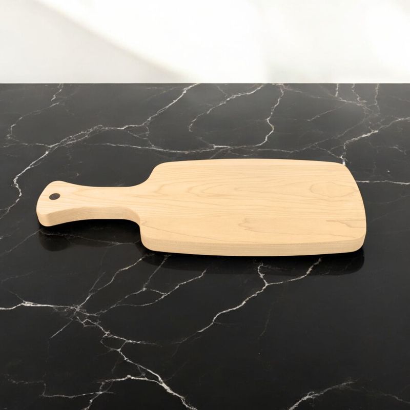 Small Maple Wood Charcuterie Board with Handle 6" x 14 ½" x ¾"
