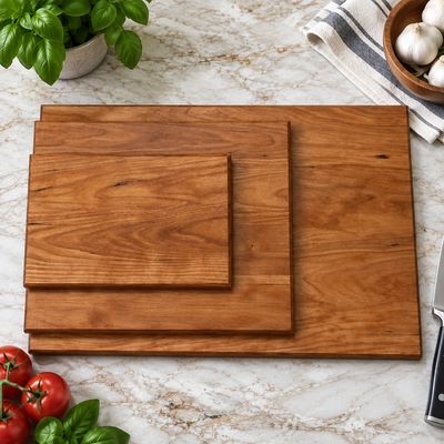 3/4 3/4" Cherry Wood Cutting Board Set