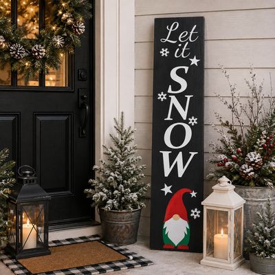 Let it SNOW Gnome Porch Sign. 3 Foot Tall Wooden Christmas/Winter Porch Sign. Handmade in Vermont. Let it SNOW Gnome Porch Sign. 3 Foot Tall Wooden Christmas/Winter Porch Sign. Handmade in Vermont.