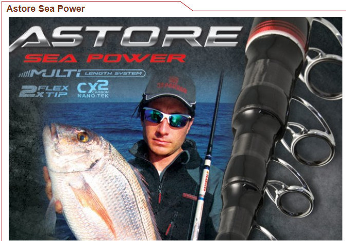 Astore Power 5.0m 300g Telescopic Boat Fishing Rod  3 to 5, 2 tips 300g