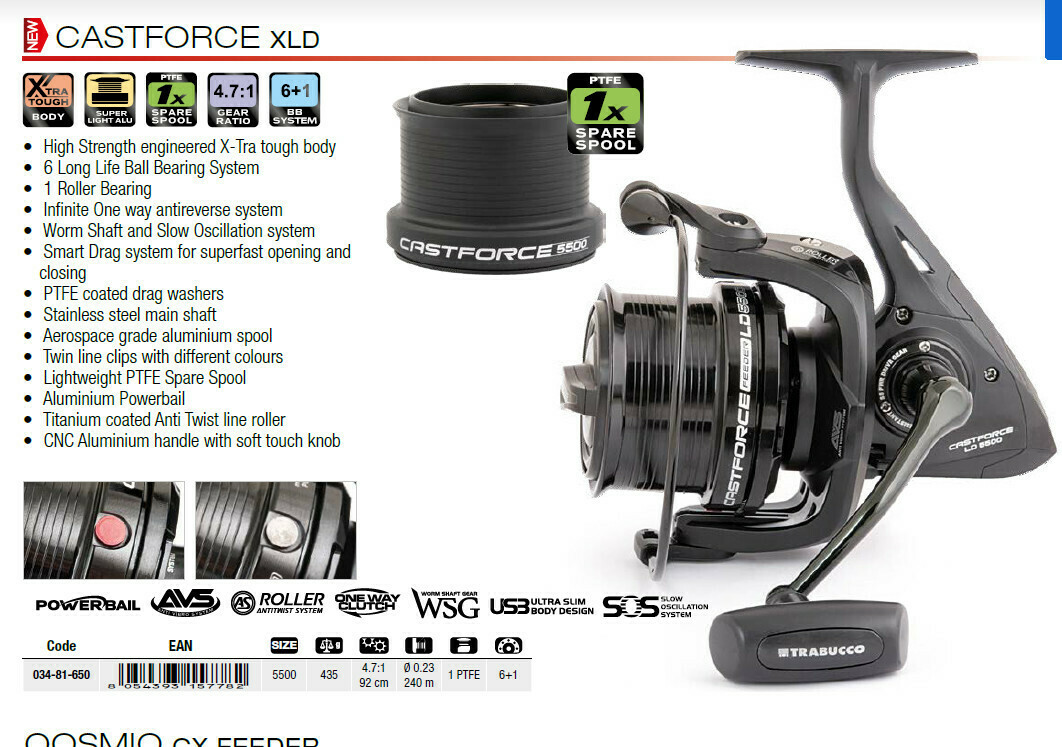 Trabucco Castforce 5500 XLD Feeder reel