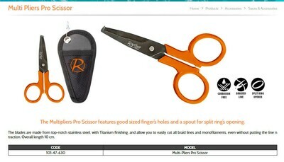 Rapture pro scissors  for split pins and braid