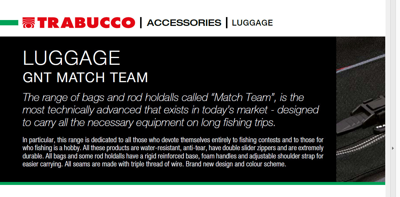 Trabucco rod luggage GNT MATCH TEAM COMPETITION CARRY ALLS 2 sizes 