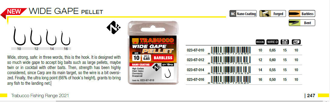 wide gape pellet  ultra strong 15 per pack