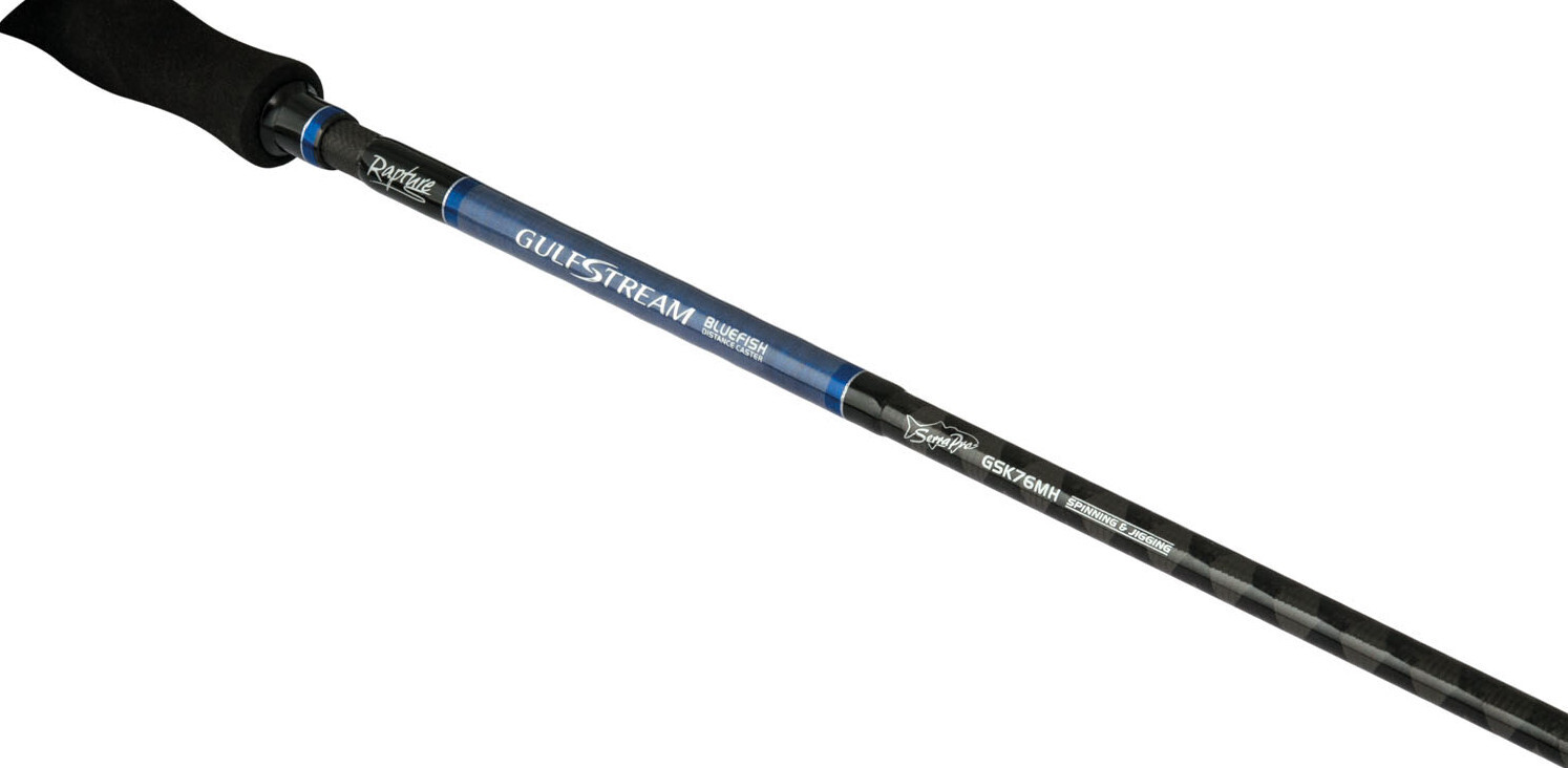 GULFSTREAM BLUEFISH H	7’6”- 2.30 m	174 cm	1+1	H	 80 g	max 150 g	25 lbs	pe# 3.0	8	Seaguide K-SiC