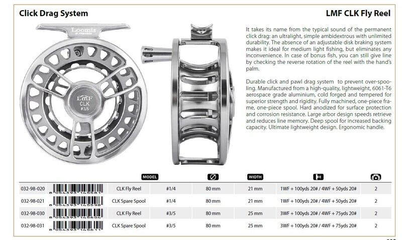 LMF CLK FLY REEL  3/5 click drag special with an awesome sounding ratchet