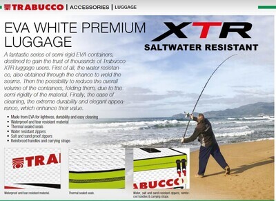 XTR Surf luggage  EVA Bags ,Bucket Cooler and tackle organiser  .  Foldable  and waterproof   3 sizes new white colour 2022