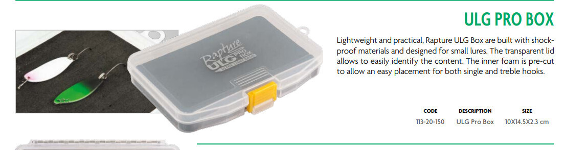 ULG Pro box  for holding jig heads in foam