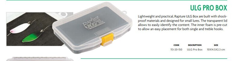 ULG Pro box  for holding jig heads in foam