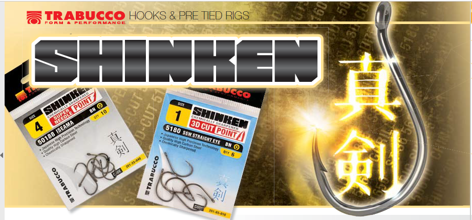 Hooks Shinken Pint 53117 Trabucco Surfcasting 10 pcs sizes 2 to 8